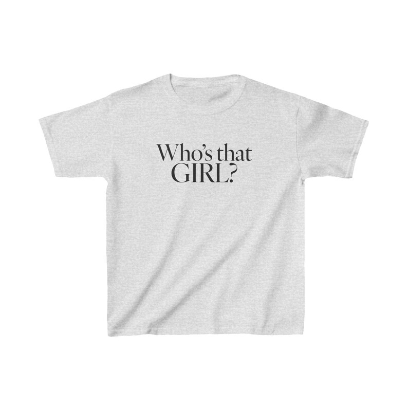 Who's That Girl Baby Tee, Girly Baby Tee, Trendy Shirt, Trendy Baby Tee, Retro Tee, Cool T Shirt, Cute Crop Tee, Trendy Crop Top, Y2K Shirt zdjęcie 4
