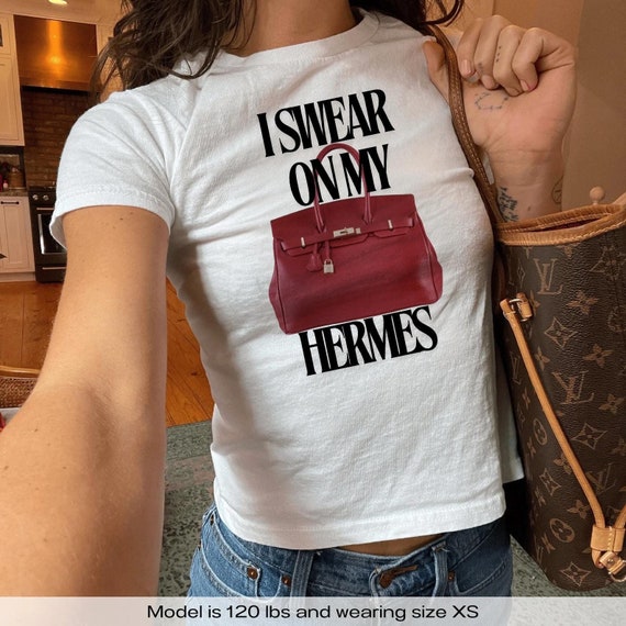 Swear on My Hermes Baby Tee 90s Tee Fashion Baby Tee Chanel