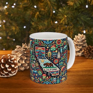 California Love Ceramic Mug, (11oz)