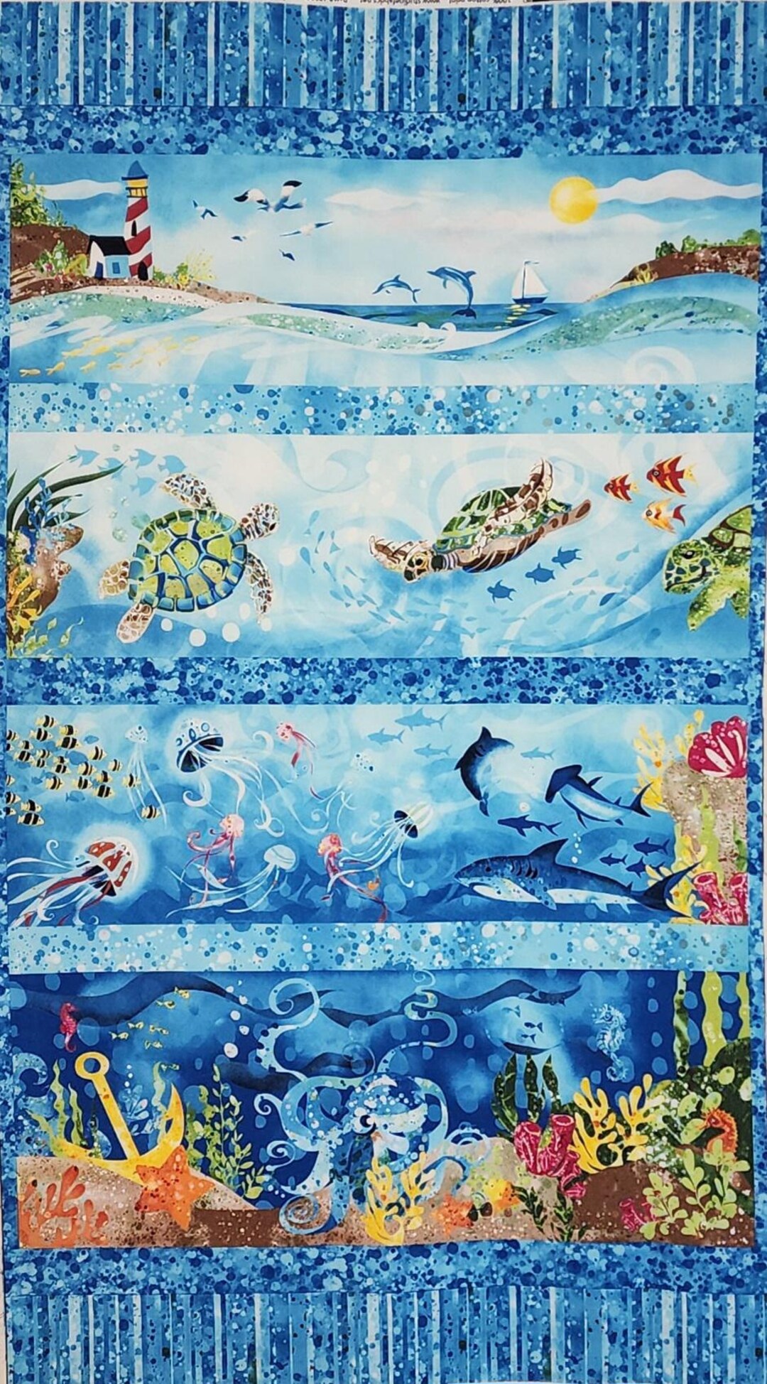 Ocean Block Panel Ocean State Fabric Panel by Studio E - Etsy
