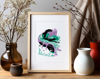 Paris travel poster, metro, Daumesnil, Parisian wall art, travel gift, airbnb wall art, housewarming gift
