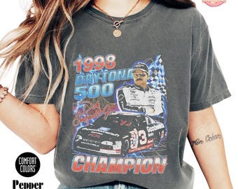 T-shirt Dale Earnhardt, champion du Daytona 500 de 1998, pour les fans de course automobile