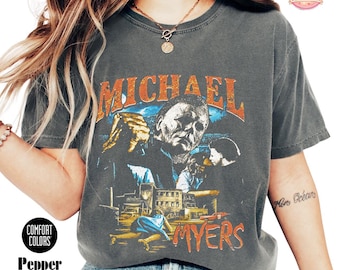 Michael Myers Horror Movie T-Shirt, Halloween Scary Film Graphic Tee