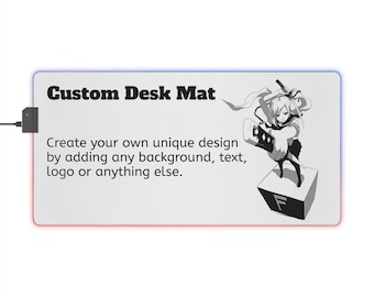 Custom Desk Mat, Gaming Mouse Pad LED with Non-Slip Base, Unique Design for Gamers and Office Workers, Personalized Desk Pad Photo