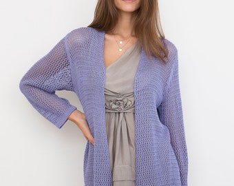 Bamboo Knit Cover-Up: Periwinkle
