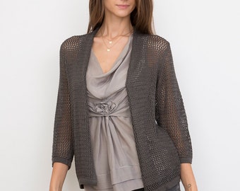 Bamboo Knit Cover-Up: Ash