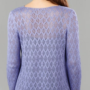 Bamboo Lace Cardigan Periwinkle image 3