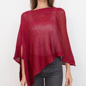 All Season Poncho: Red image 7