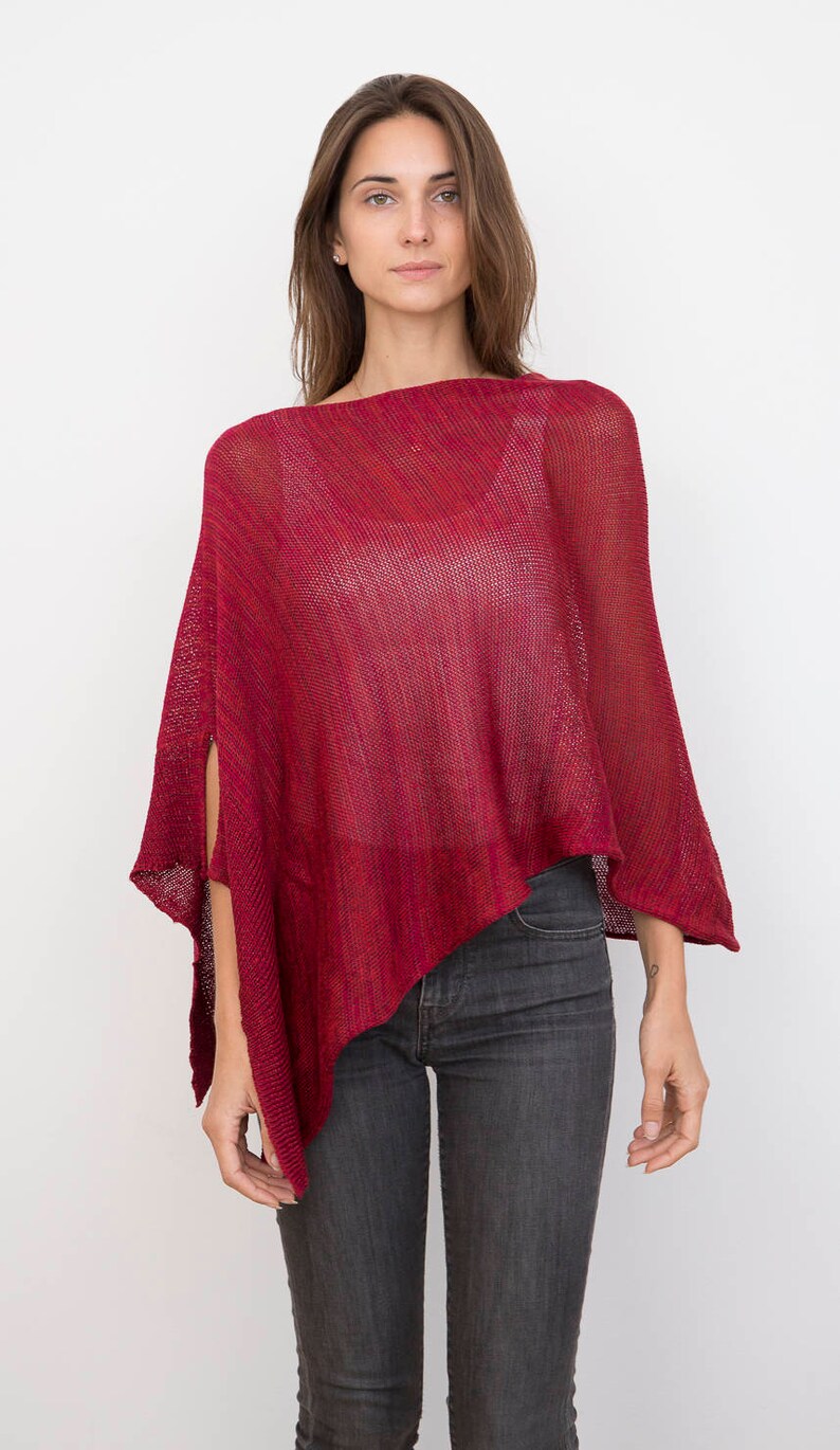 All Season Poncho: Red image 7