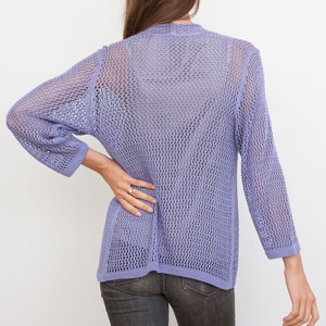 Bamboo Knit Cover-Up: Periwinkle image 3