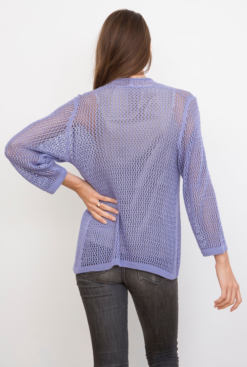 Bamboo Knit Cover-Up: Periwinkle image 3