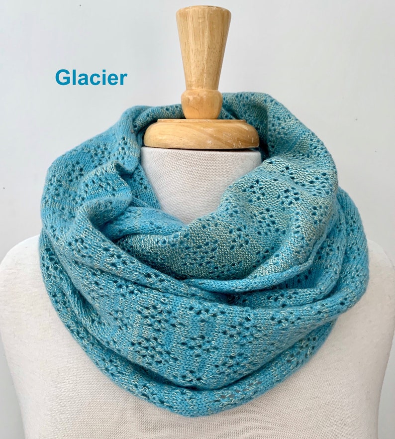 Infinity Scarf Teal, Aqua, Greens Glacier