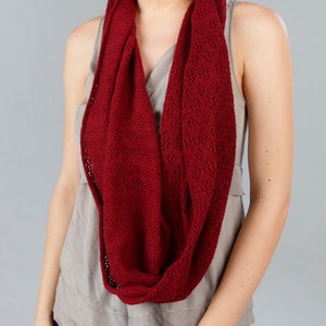 Infinity Scarf Red, Burgundy, Orange image 2