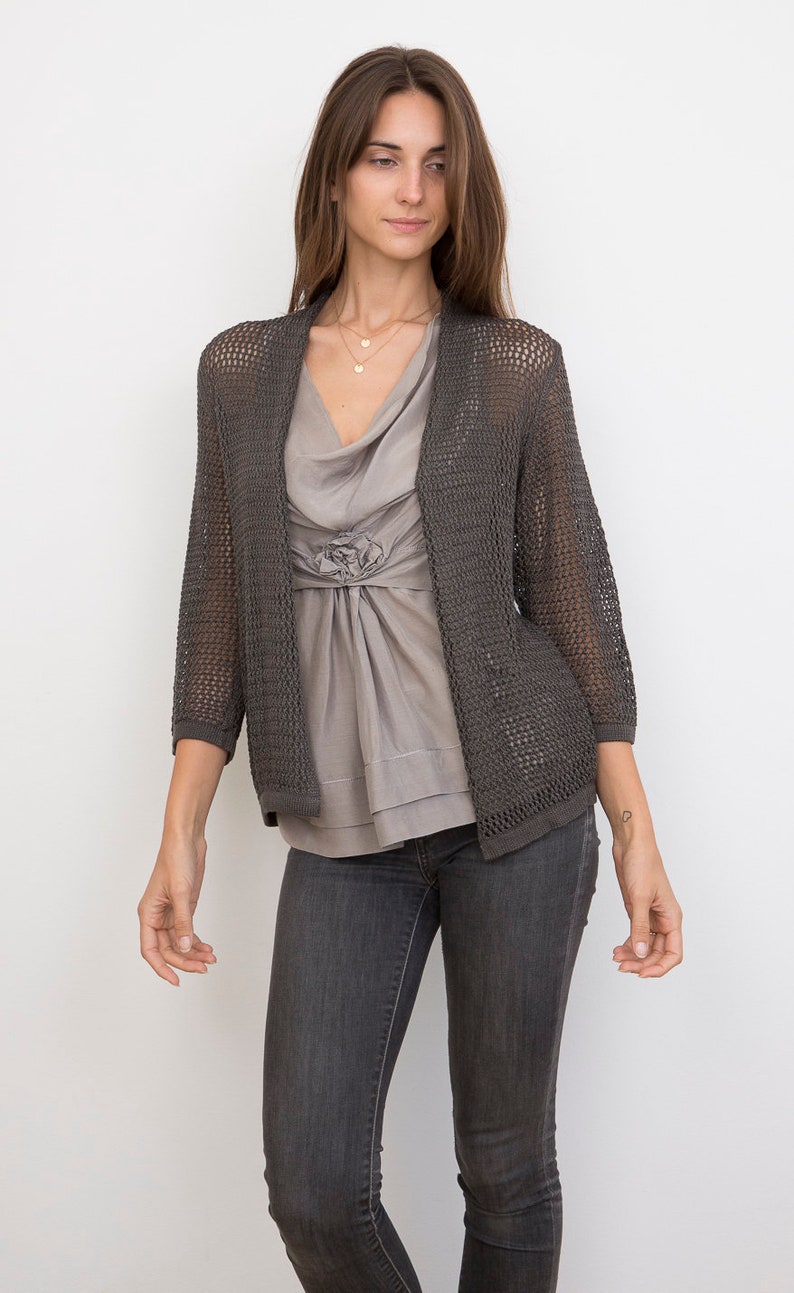 Bamboo Knit Cover-Up: Ash image 1