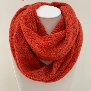 Infinity Scarf Red, Burgundy, Orange Orange