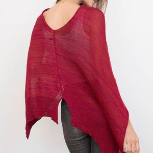 All Season Poncho: Red image 4