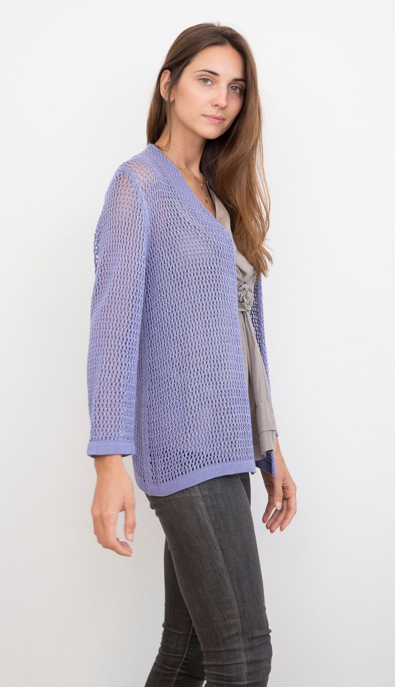 Bamboo Knit Cover-Up: Periwinkle image 4
