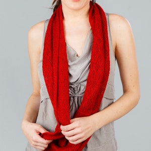 Infinity Scarf Red, Burgundy, Orange image 6