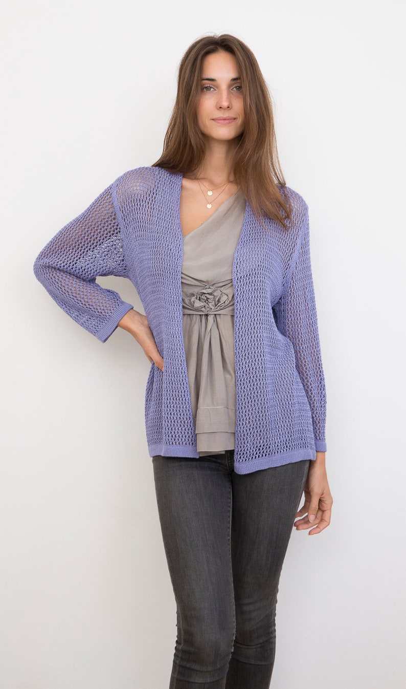 Bamboo Knit Cover-Up: Periwinkle image 1