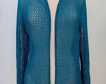 Bamboo Knit Cover-Up: Teal