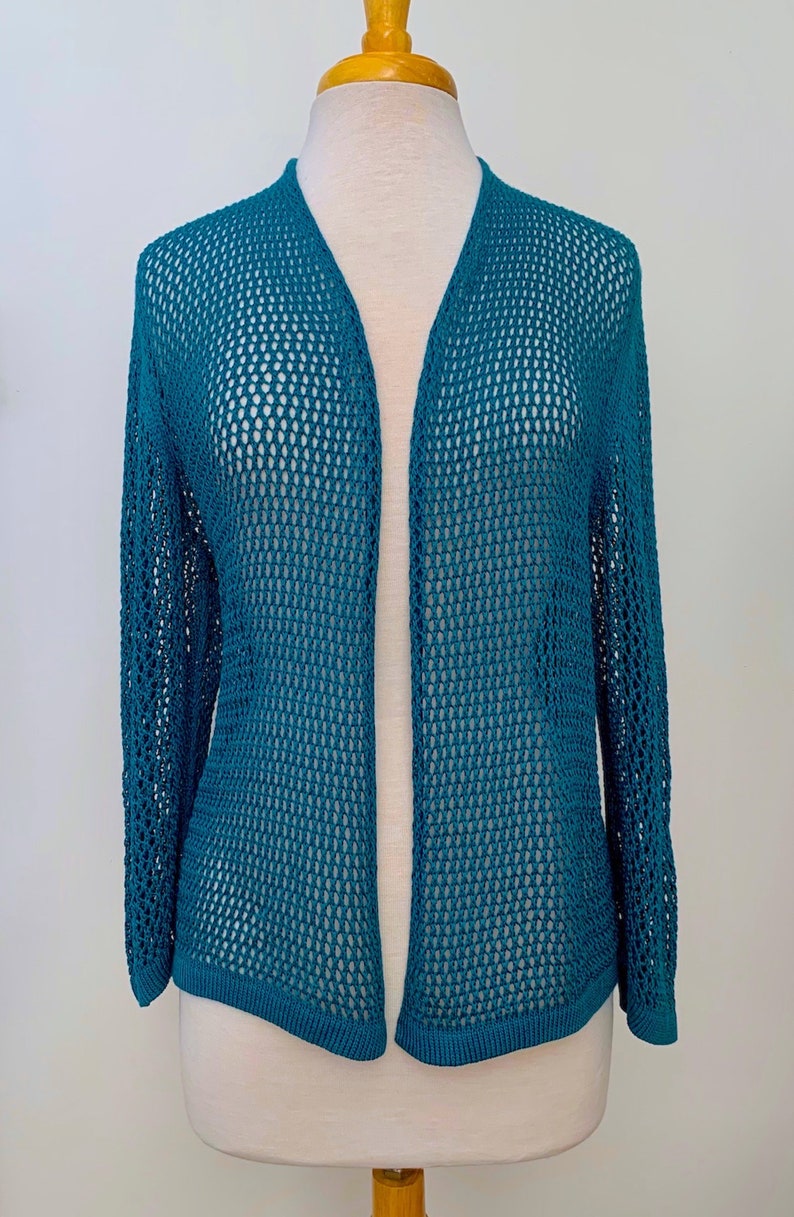 Bamboo Knit Cover-Up: Teal image 1