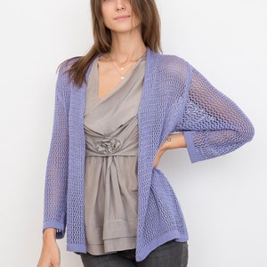 Bamboo Knit Cover-Up: Periwinkle image 5