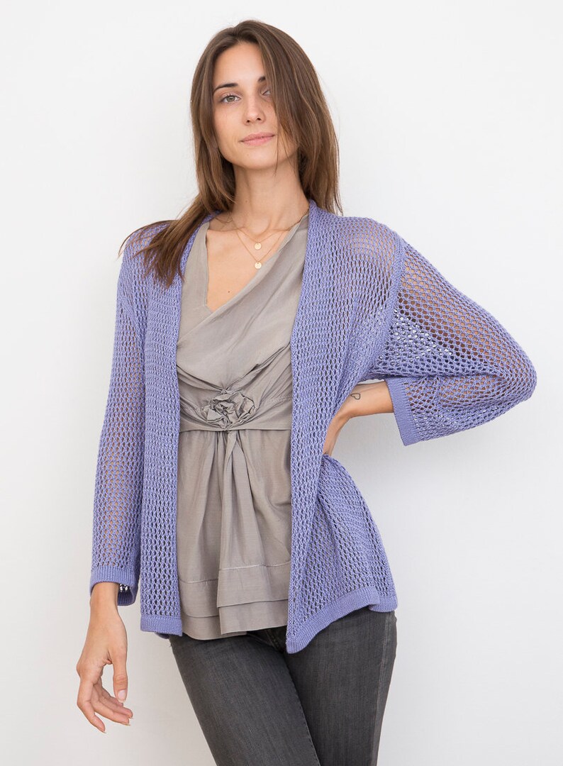 Bamboo Knit Cover-Up: Periwinkle image 5