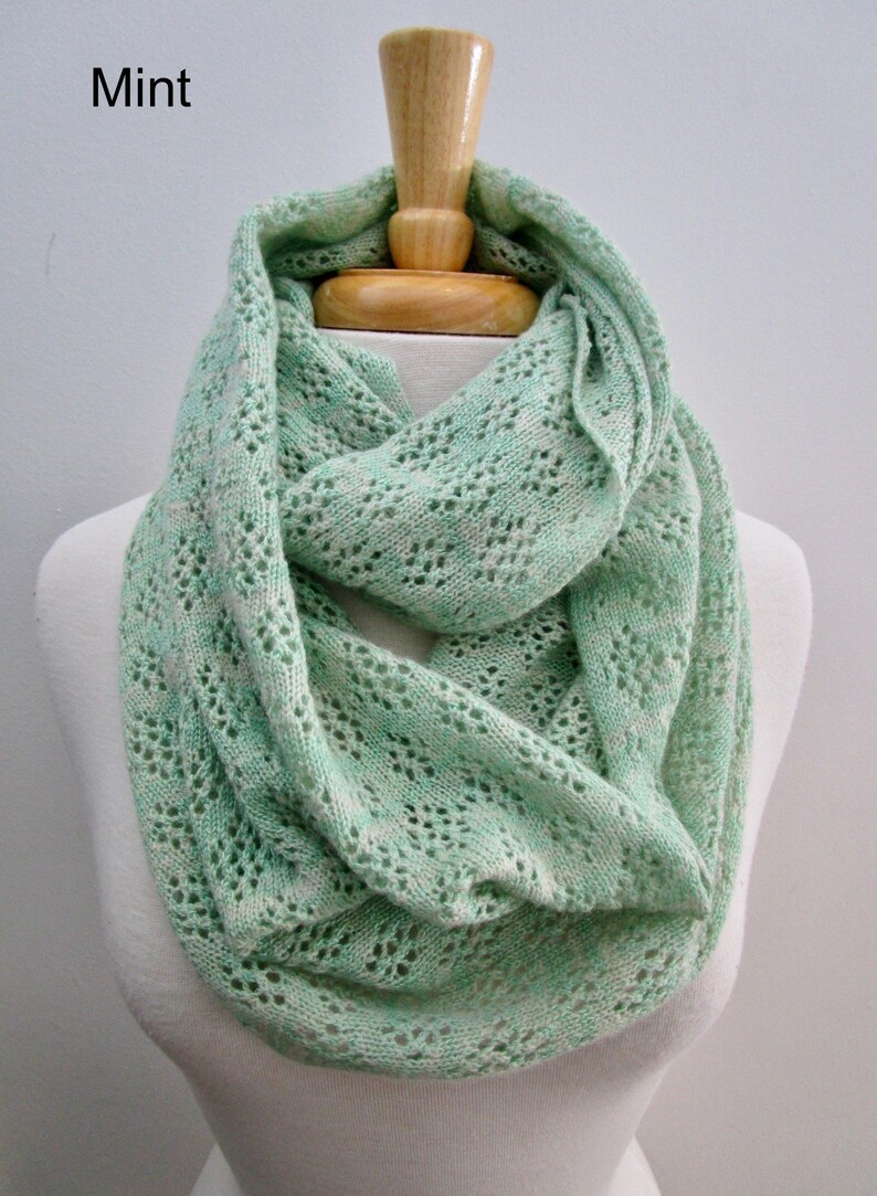 Infinity Scarf Teal, Aqua, Greens Mint