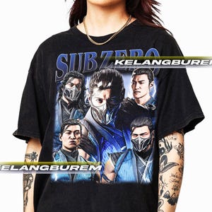 Camiseta Sub Zero de Mortal Kombat, camiseta de videojuegos, ropa para fans, ropa de videojuegos, idea de regalo para gamers