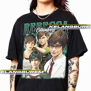 Rebecca Chambers Resident Evil T-Shirt, Zombie Video Game Clothing, Horror Gamer Tee, Retro Gaming Gift, Capcom Fan Apparel