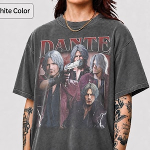 Maglietta di Dante di Devil May Cry, maglietta da videogioco, maglietta grafica, regalo per gamer, costume per cosplay