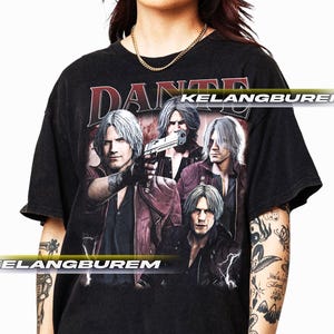 Camiseta de Dante Devil May Cry, camiseta de videojuego, camiseta gráfica, regalo para gamers, disfraz de cosplay