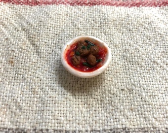 Miniature Bowl of Albondigas Soup