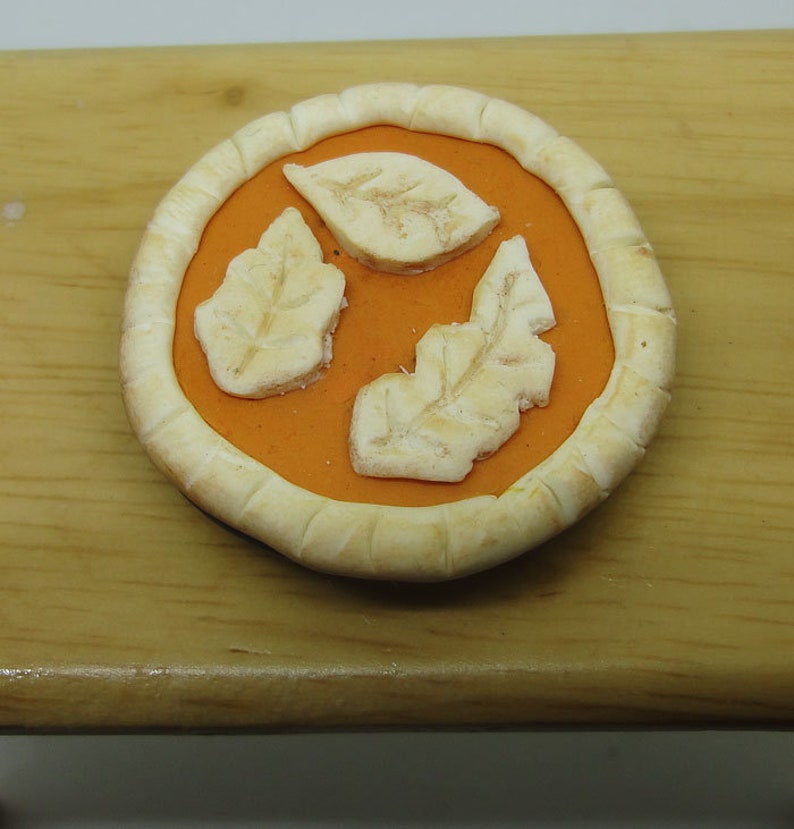 Pumpkin Pie for American Girl Dolls Polymer Clay Food
