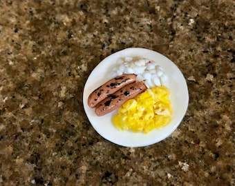 Desayuno en miniatura estilo hawaiano a escala 1:12