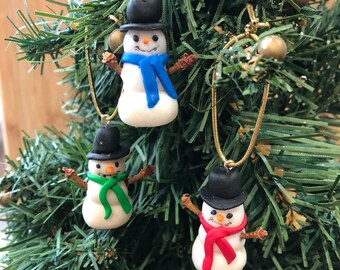 Set of Three Snowman Ornaments