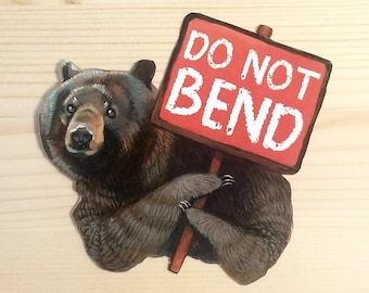 12 "Do Not Bend" Bear Sticker Labels