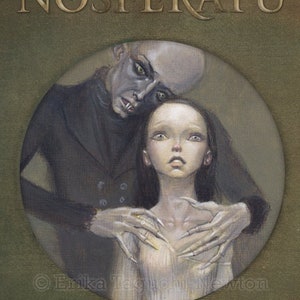 Nosferatu 8x10 Art Print, Vampire Painting, Halloween Wall Art, A Symphony of Horror, Vampyre Movie Poster Nosferatu image 1
