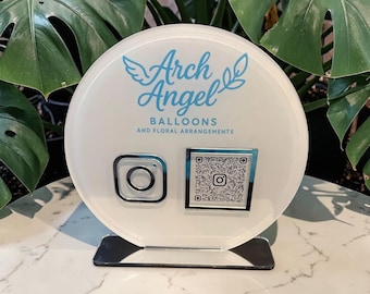 Custom Acrylic QR Code Sign | Social Media & Payment Display