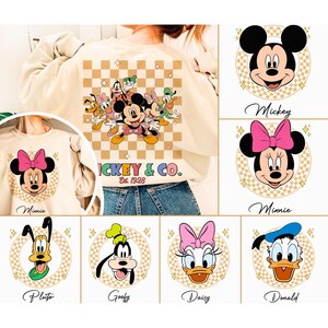 Ratón Mágico y sus Amigos, PNG a cuadros, Diseño de vacaciones familiares a juego, Cartoon Mouse Co., Est. 1928, Sublimación de viaje familiar divertido