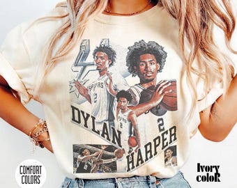 Dylan Harper Basket Ball Comfort Colors Bootleg Vintage T-Shirt BK Unisex