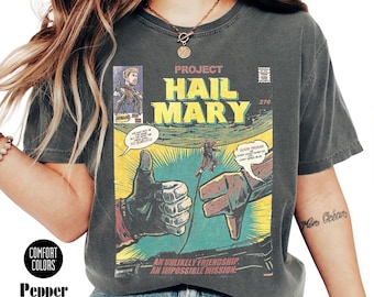 Project Hail Mary Comic Book Comfort Colors Bootleg Vintage T-shirt BK Unisex