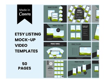 Etsy Listing Mockups mit Master Wiederverkaufsrechten, digitales Produktmockup, Etsy Listing Canva Vorlage, bearbeitbare Canva Vorlage, MRR Reseller