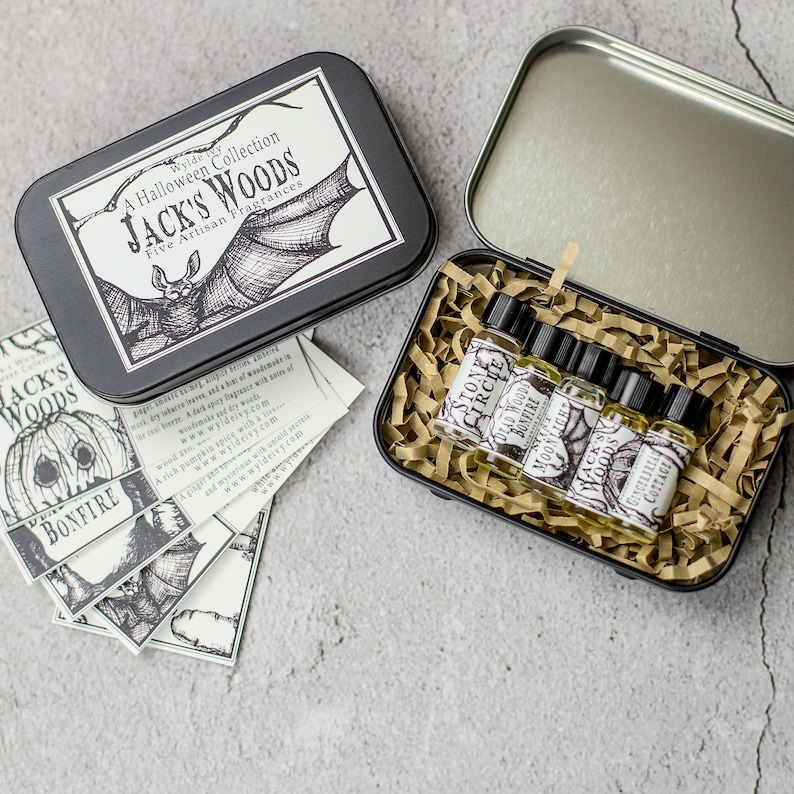 Jack's Woods Halloween Collection Perfume Oil Sampler Gift Set image 2