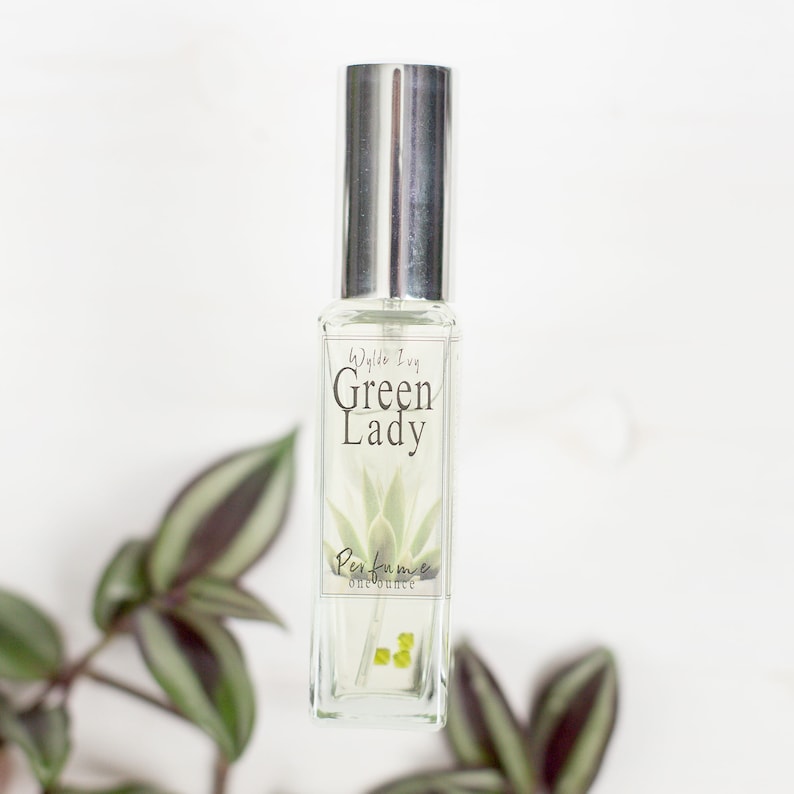 Green Lady Perfume Spring Inspired Fragrance of Aloe, Pear, Violet, Agave, and Willow image 1