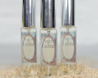 Amber + Coconut Perfume | Summer Inspired Fragrance of Coconut, Amber, Tonka, and Vanilla