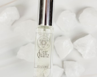 Clear Quartz Perfume | Fragrance Inspired by Quartz Crystals | Clean Fragrance of Cotton, Ozone, White Flowers, and Night Skies