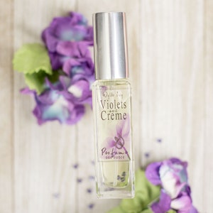 Violets and Creme Perfume | Lovely Spring Fragrance with Notes of Candied Violets, Vanilla, and Marshmallow.