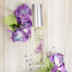 Violets and Creme Perfume | Lovely Spring Fragrance with Notes of Candied Violets, Vanilla, and Marshmallow.