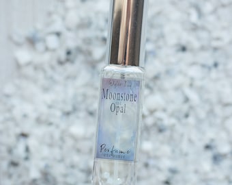 Moonstone & Opal Perfume | Notes of Sweet Black Woods, Resin, Orange Blossoms, Bamboo, Pink Amber, and Japanese Pear.
